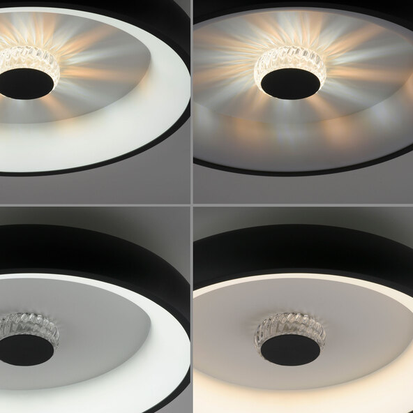 Φωτιστικό οροφής LED KUNEO Ø 45 cm, μαύρο