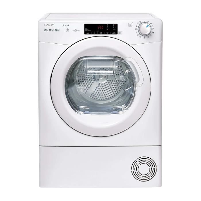 Sèche-linge pompe à chaleur CANDY CS EH10N2TE-S Smart - 10 kg - Bac EasyCase - Classe D - Blanc