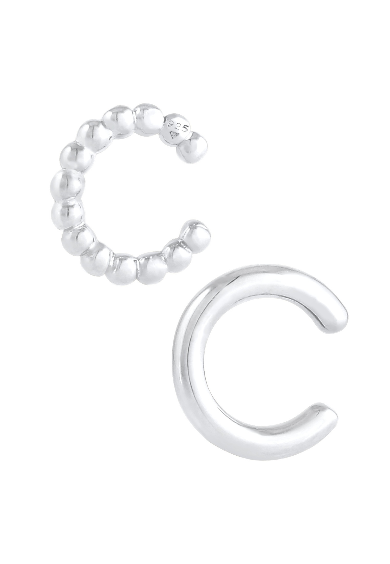 Elli Femmes earcuff set de 2 boules basiques minimaliste en argent sterling 925