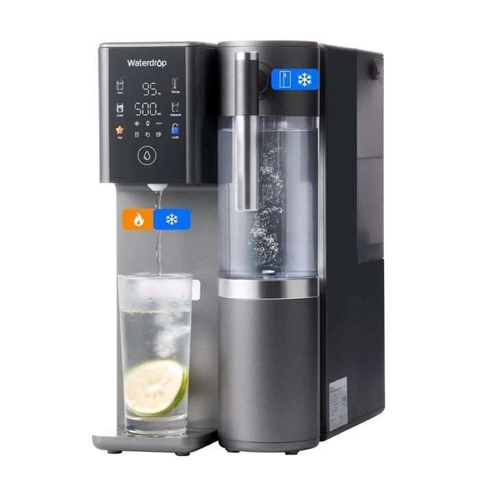 Waterdrop Système d'osmose inverse WD-A2 de comptoir, système RO–Réservoir d'eau pure portable