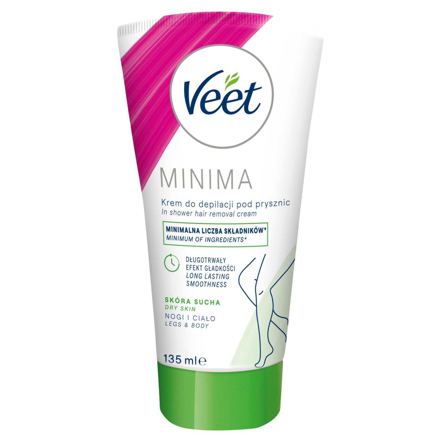 Crema depilatoria Veet para usar en la ducha, 135 ml.