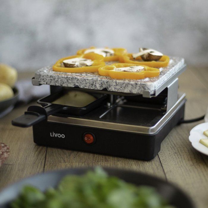 Raclette Grill - LIVOO - DOC242 - 4 personas - 600 W - Bandeja de granito extraíble