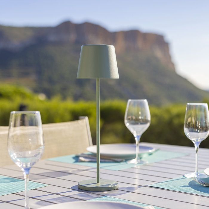 Lampe de table sans fil - LUMISKY - KELLY OLIVE - Aluminium vert - LED blanc dimmable - Rechargeable - H38 cm