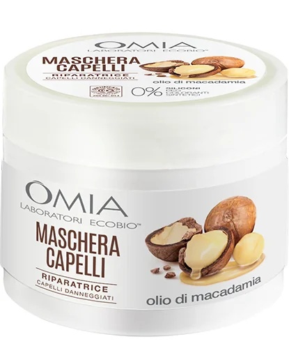 OMIA Omia Ecobio Haarmasker met Macadamianoten 250 ml Voor beschadigd haar