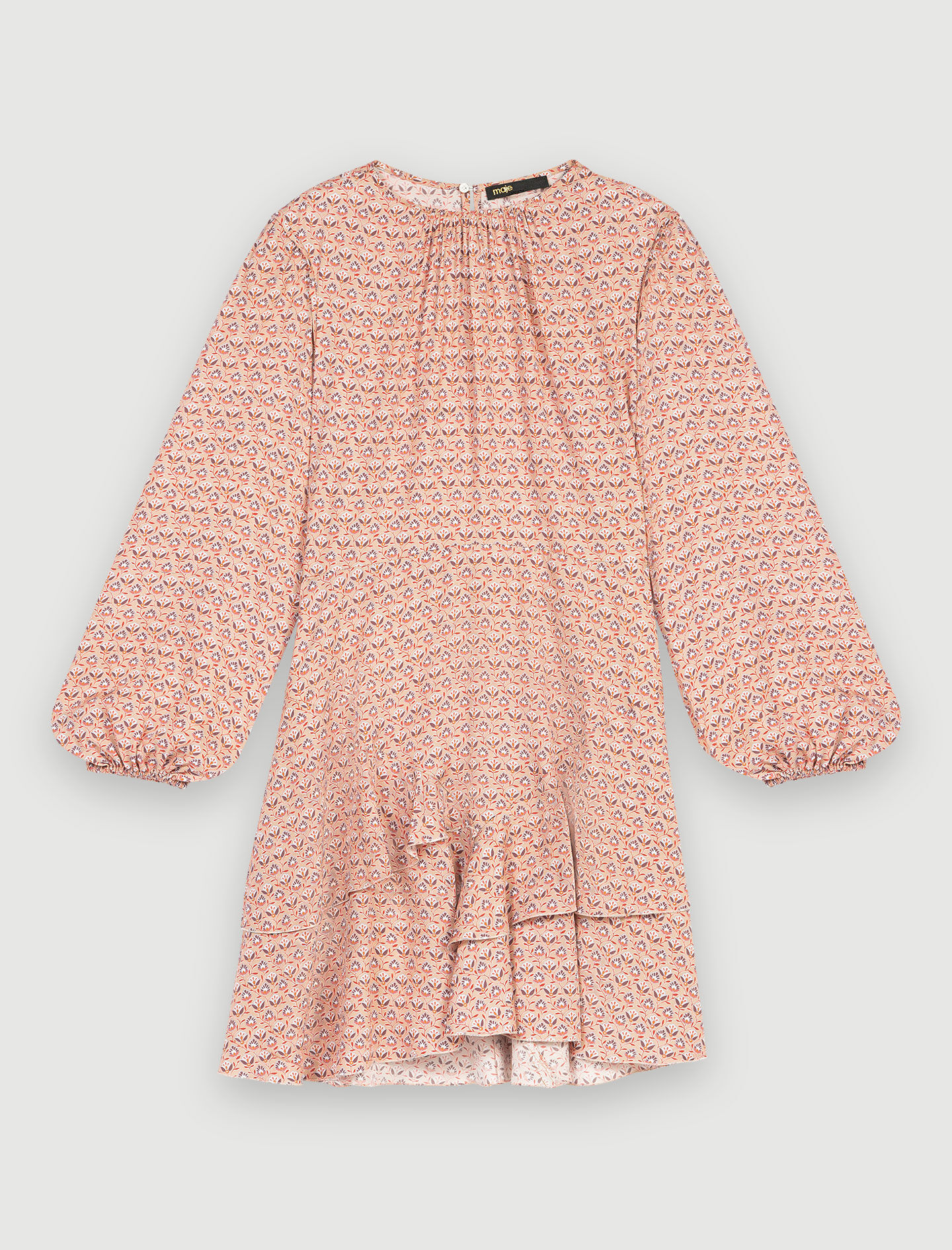 Rochie din viscoză imprimată - Mini fleurs rose