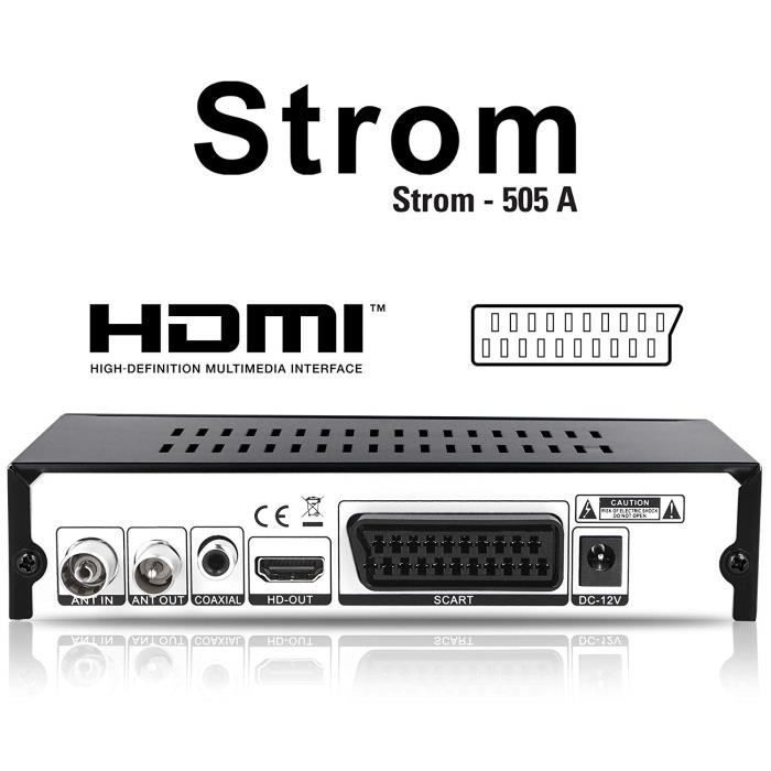 Strom 505 - HD Digital Terrestrial Television (DTT) Decoder for TV - HD DTT Receiver - DTT Adapter - HD DTT Box - DTT Tuner