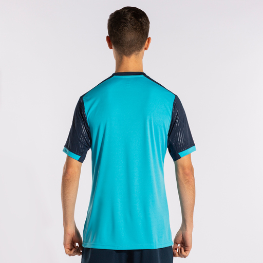  T-shirt à manches courtes Joma Montreal, turquoise fluo/marine