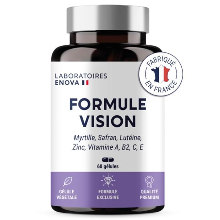 VISION FORMULA | Eye Comfort | Lutein, Zinc, Bilberry, Saffron | 60 Capsules | Made in France