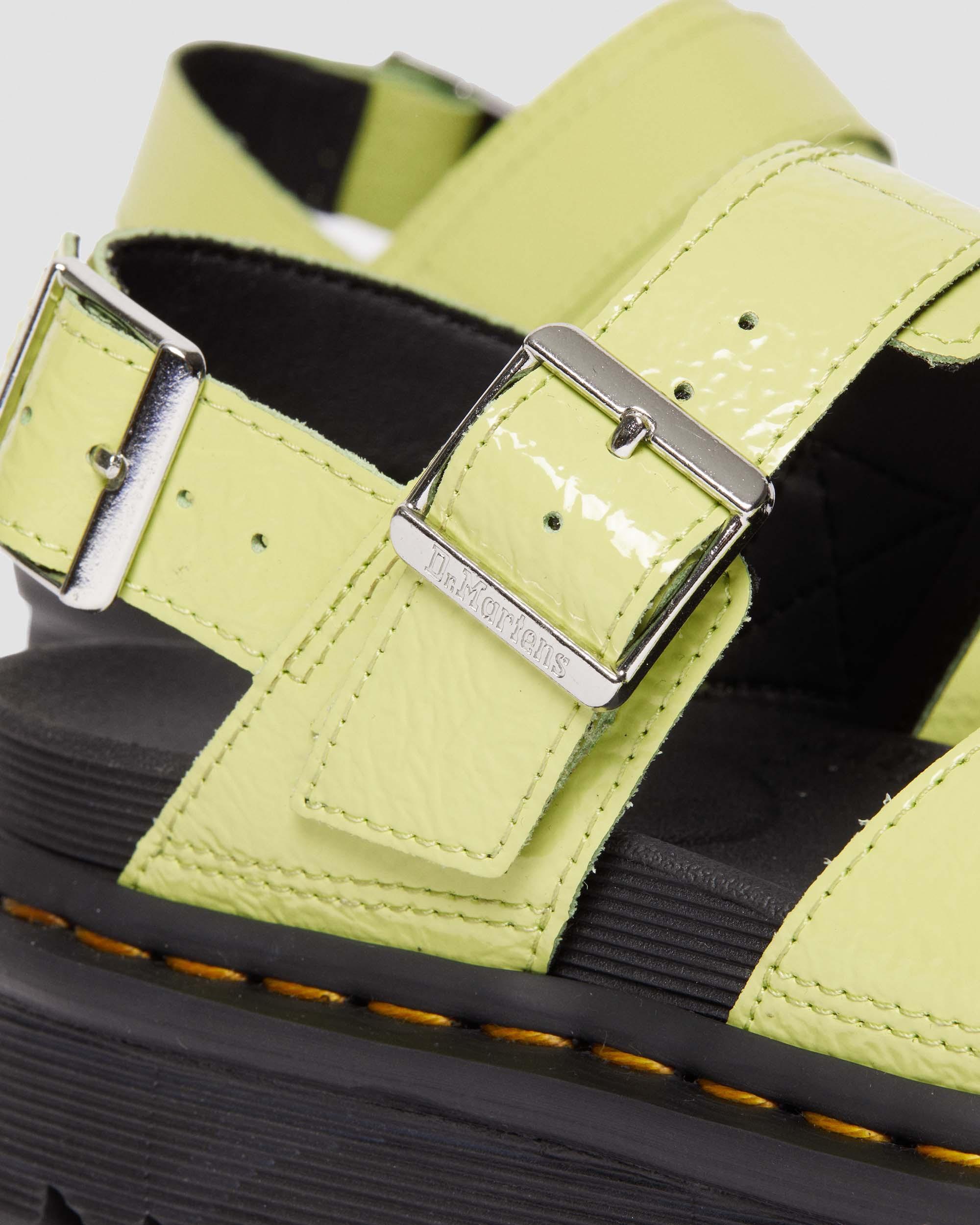 Voss II Distressed Patent Leder Sandalen