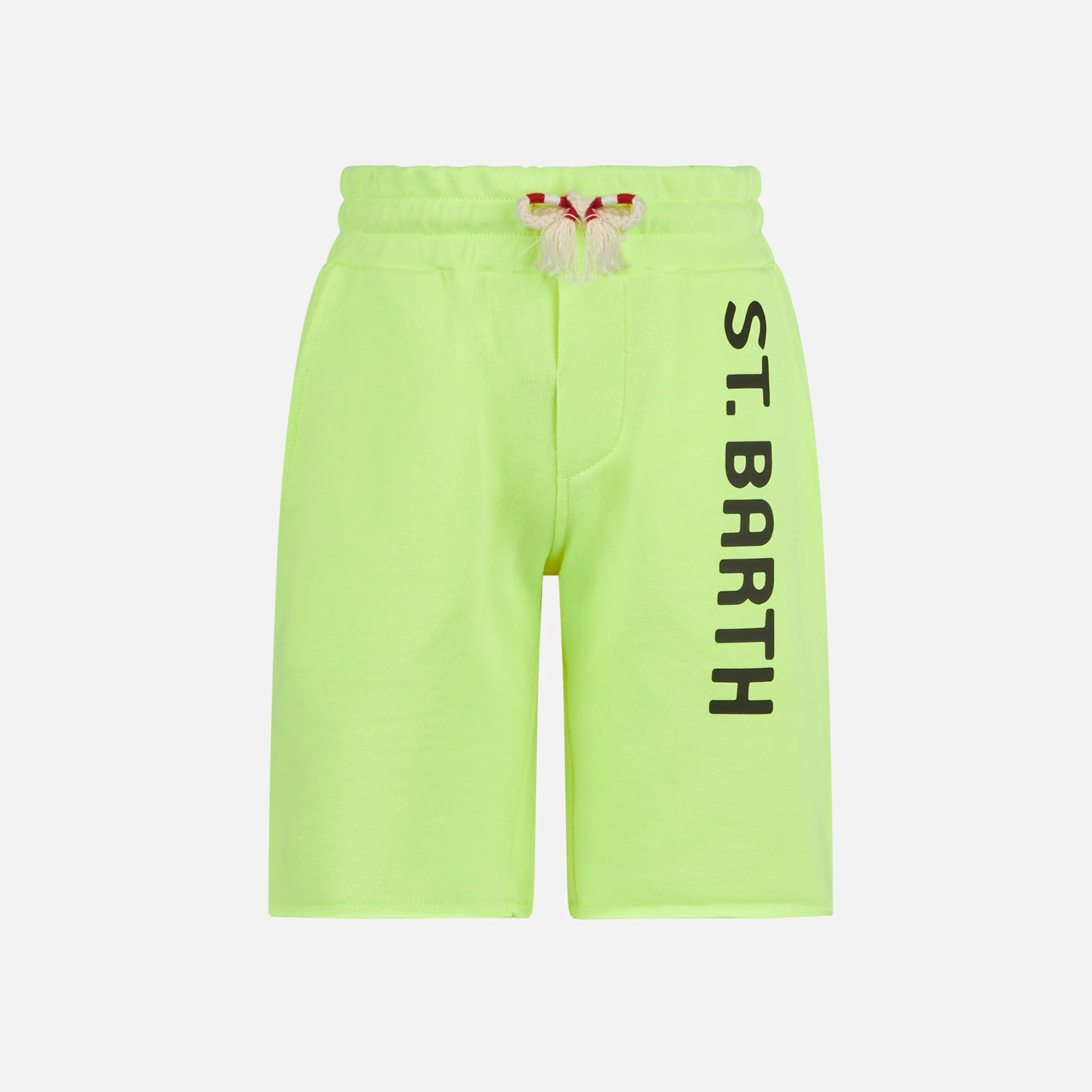 Fluorescerend gele katoenen Bermuda-shorts voor kinderen
