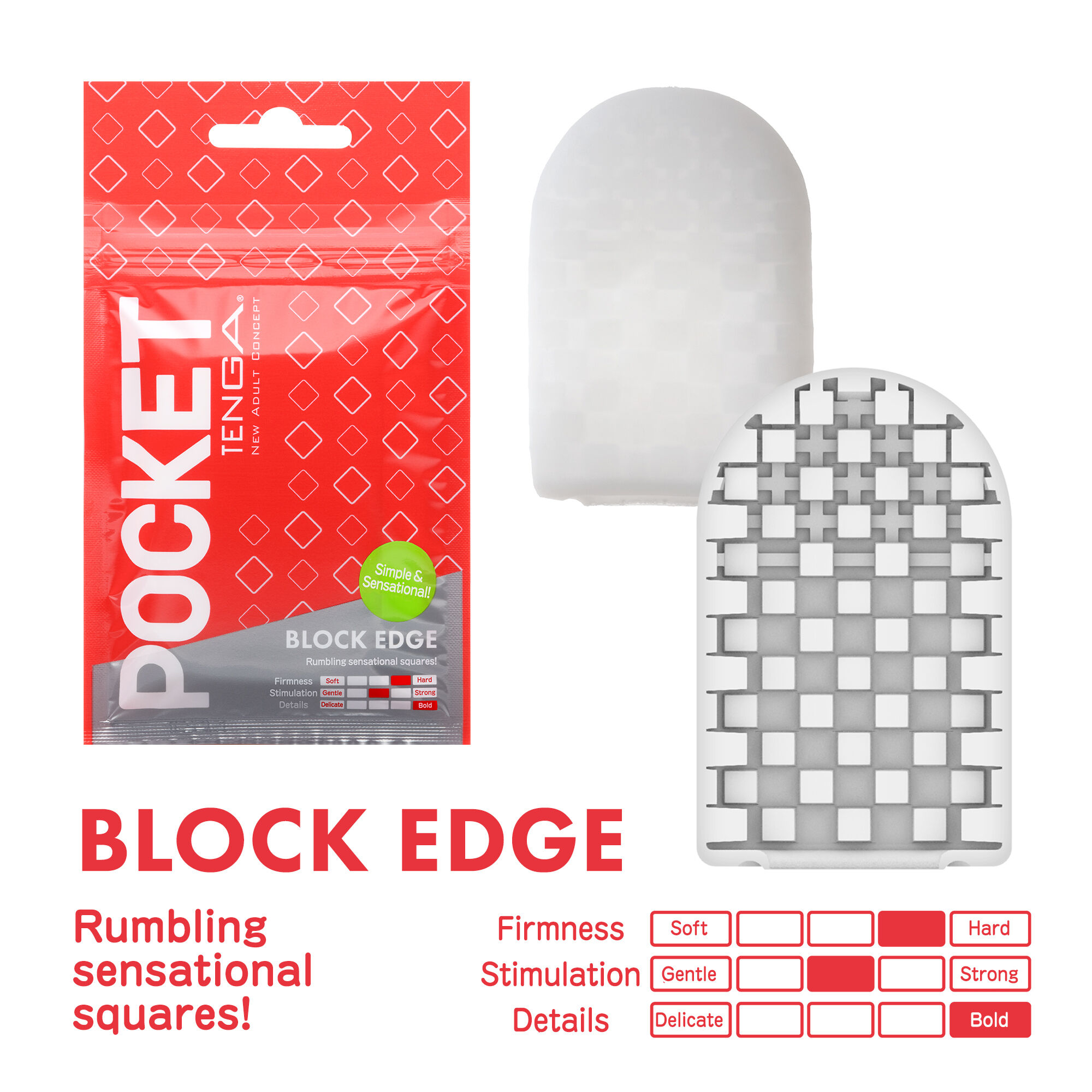 Tenga Tenga Pocket Stroker Block Edge