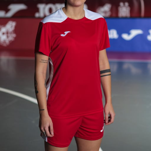 Camiseta Manga Corta Joma Championship Vi Rojo Blanco