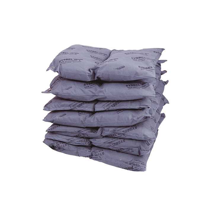 SYSBEL Certificado CE Suministro de fábrica Material absorbente químico Almohada absorbente universal gris