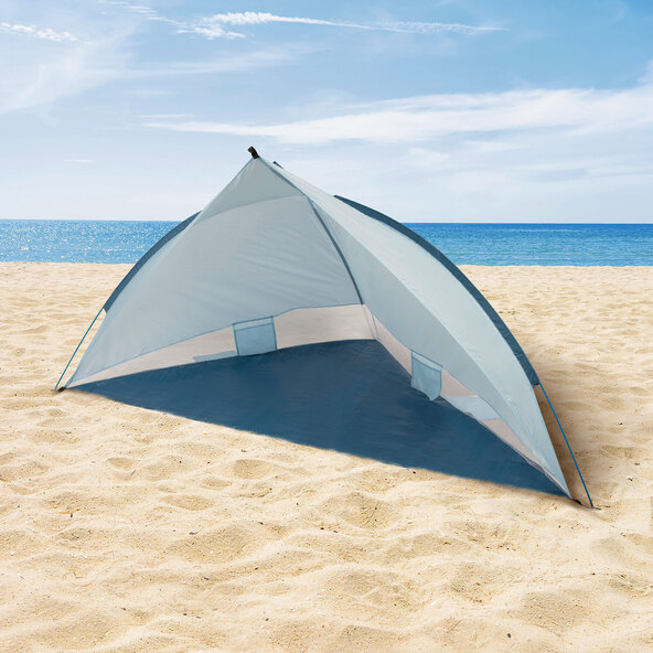 strandskall med plugg, blå