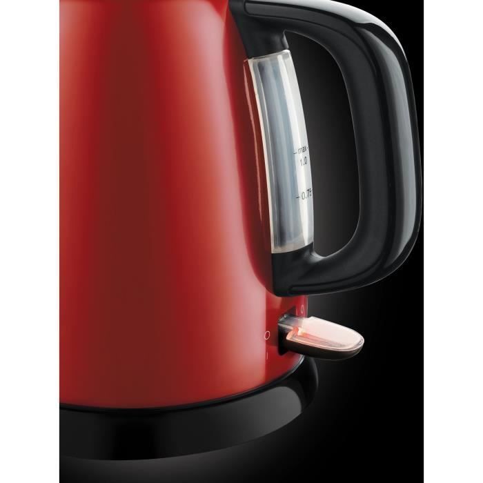 Compact Red Kettle - RUSSELL HOBBS 24992-70 - 1L Capacity - Removable Limescale Filter
