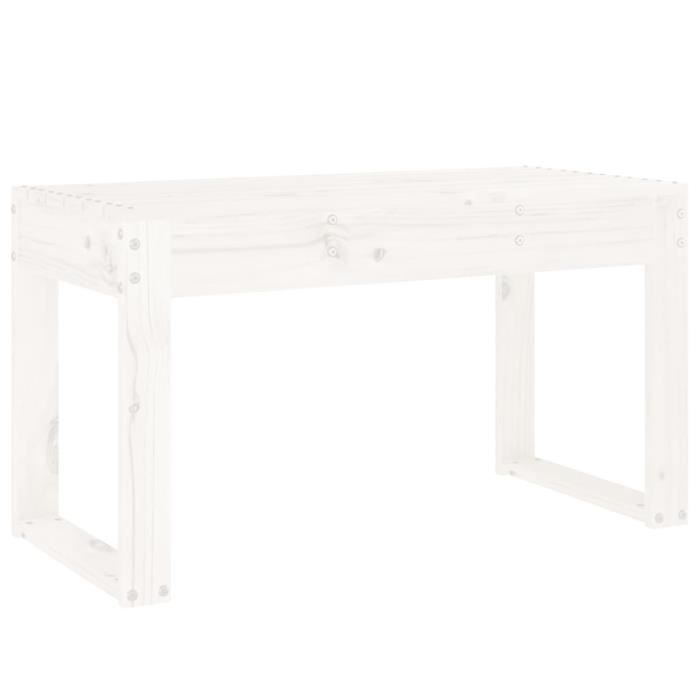 Banco de jardim branco vidaXL 80x38x45 cm em madeira maciça de pinho 825087