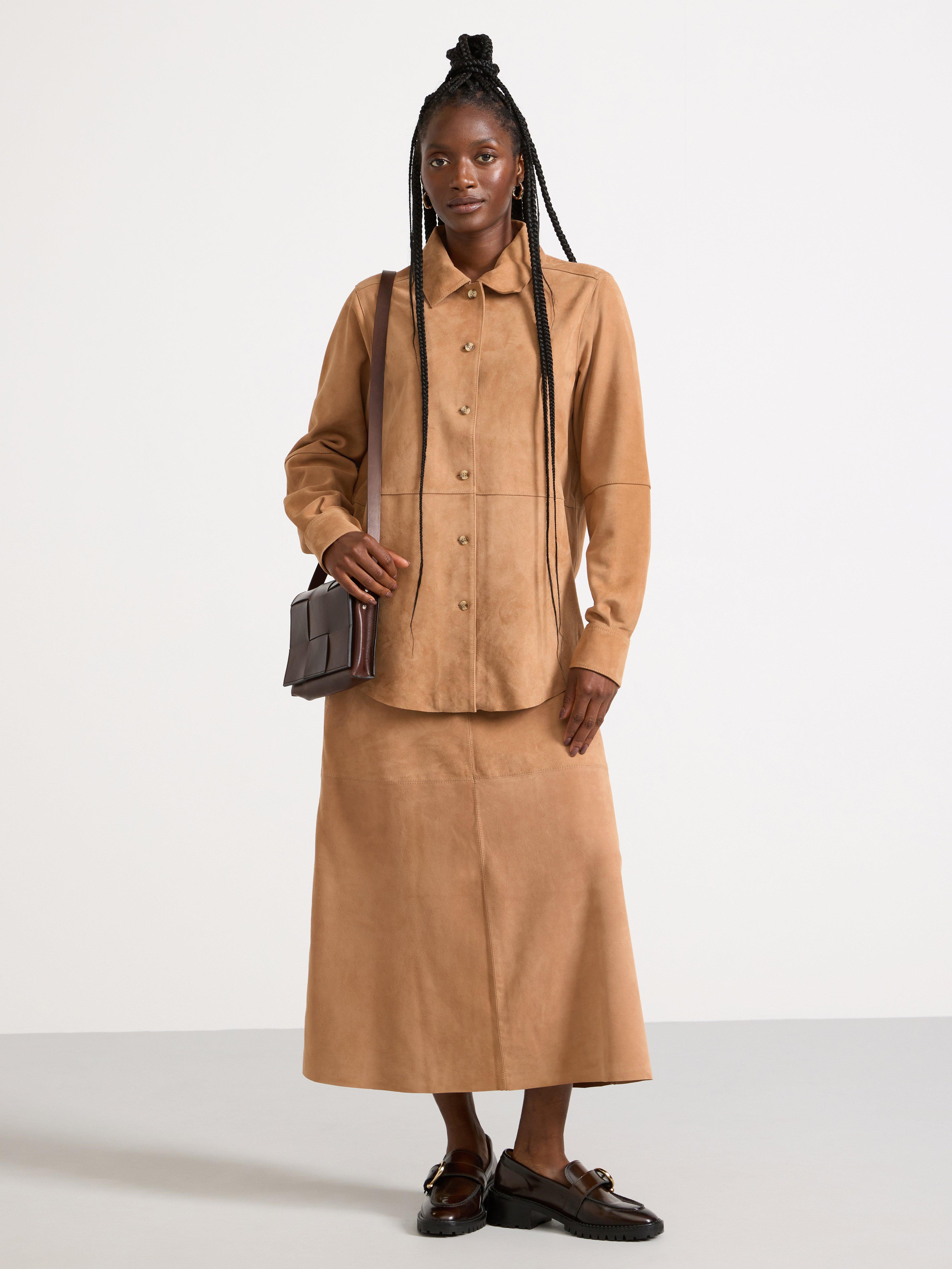 Camisa de ante beige