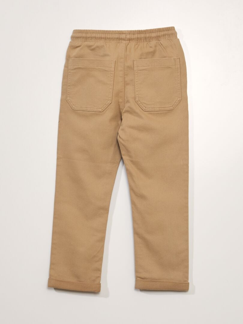 Joggingbroek-chino's - BEIGE