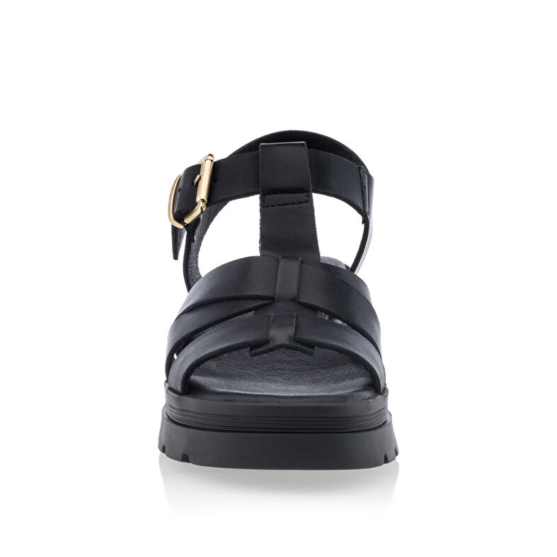 Sandalias negras para mujer / Zapatos de punta abierta