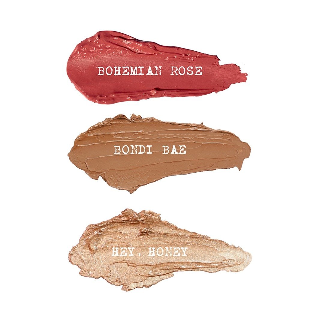 Nudestix makiažo rinkinys Roses & Honey Mini Kit – 3 vnt