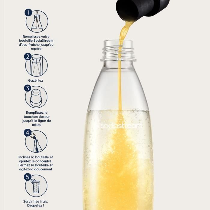 SODASTREAM Concentrates - Pack of 6 Sugar-Free Lemon Concentrates - Makes up to 54L of drinks - 440ml