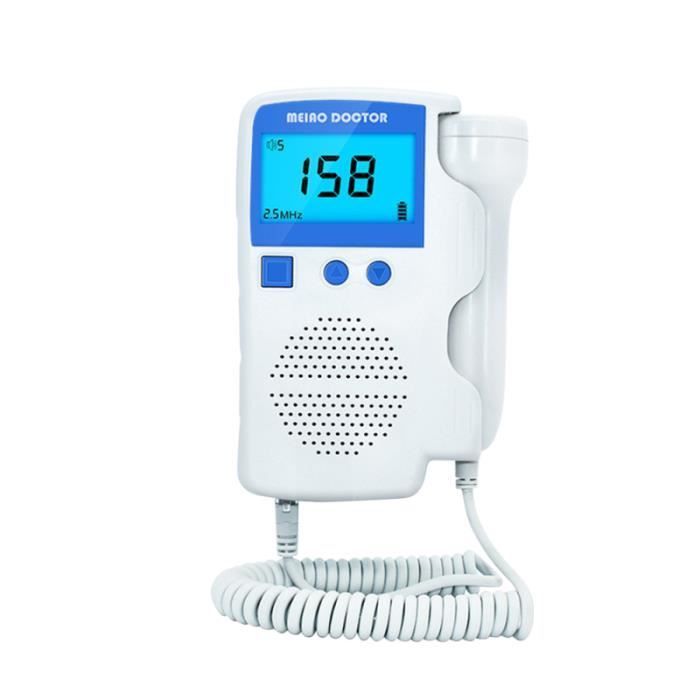 Monitor de frequência cardíaca fetal com visor LCD de 3,0 MHz para gestantes e bebês - Monitor para bebês