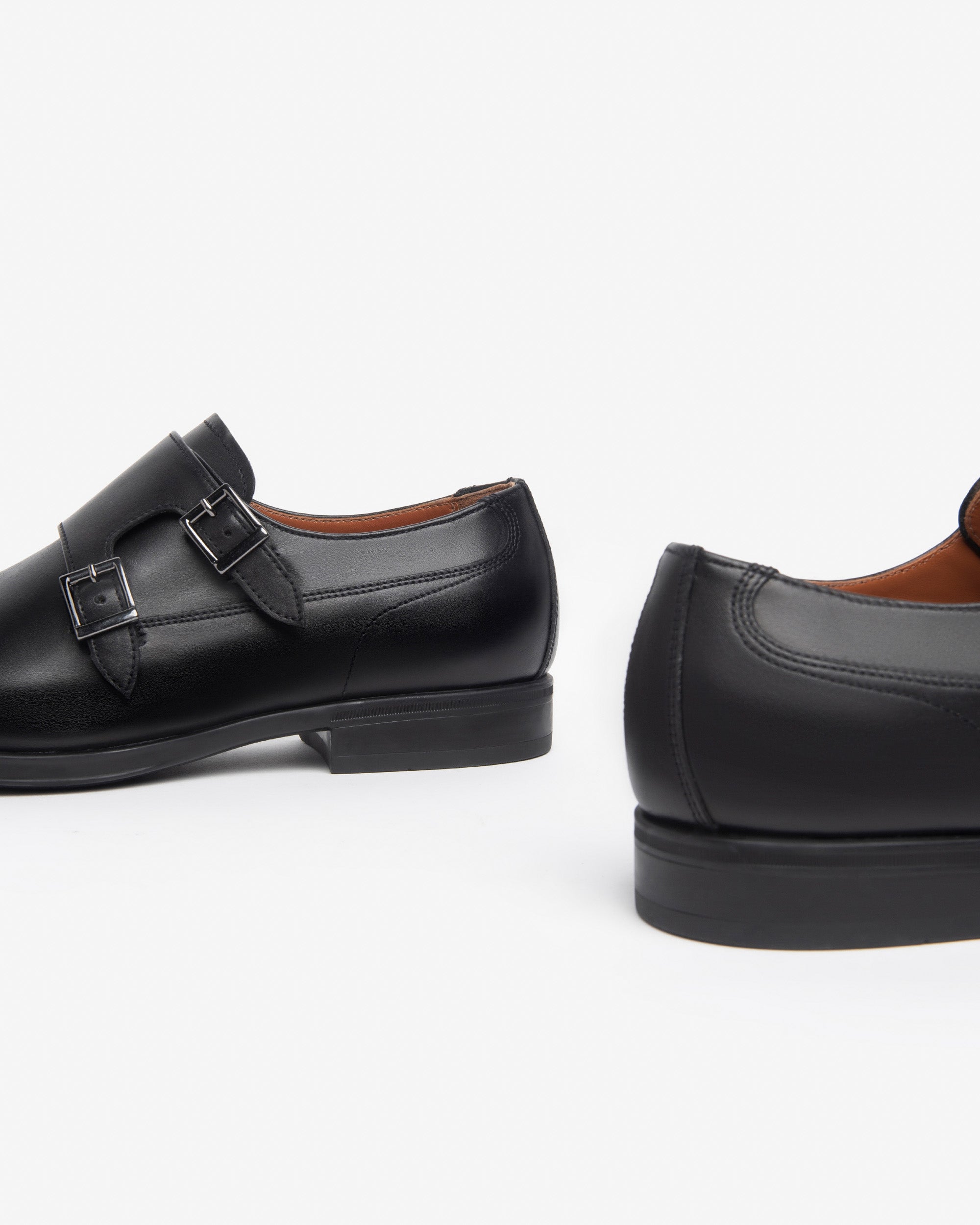  Herren-Lederschuhe mit Doppelschnalle