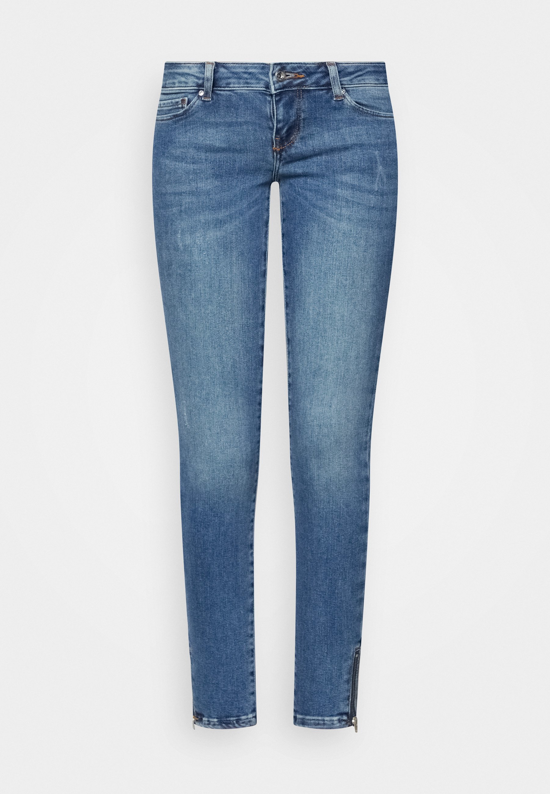 UNIQUEMENT SUR LCORAL SKINNY ZIP ANK ANK - Jean coupe skinny - denim bleu moyen