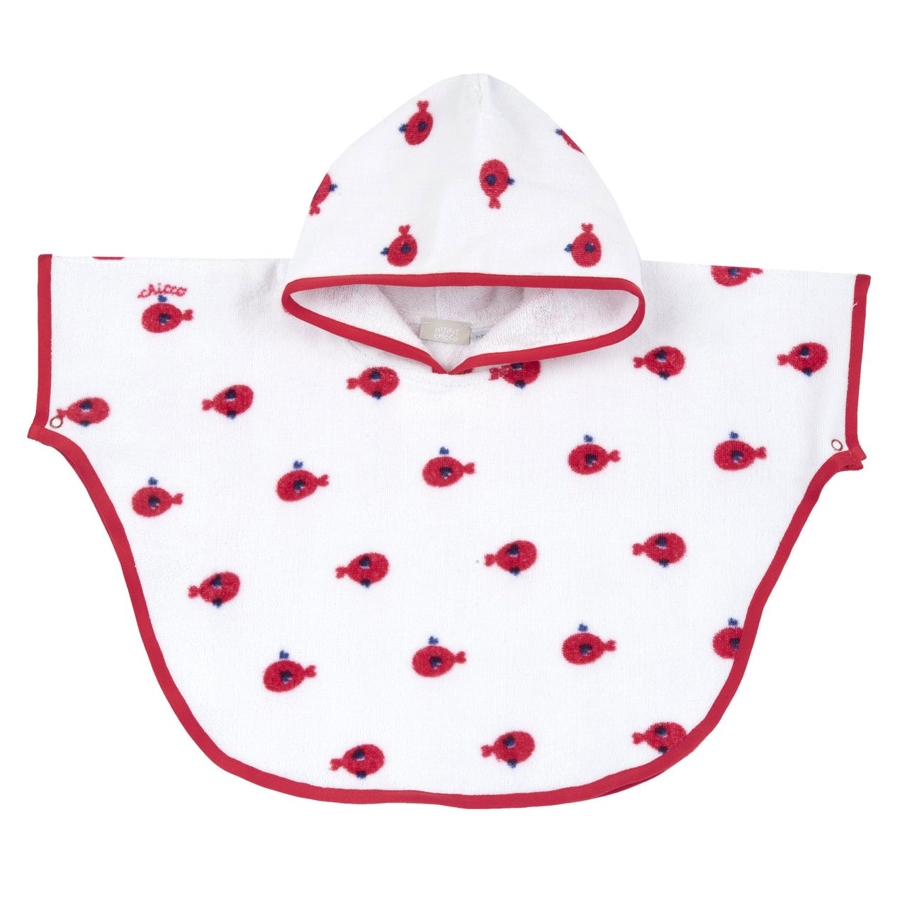 Czerwony płaszcz plażowy lub basenowy