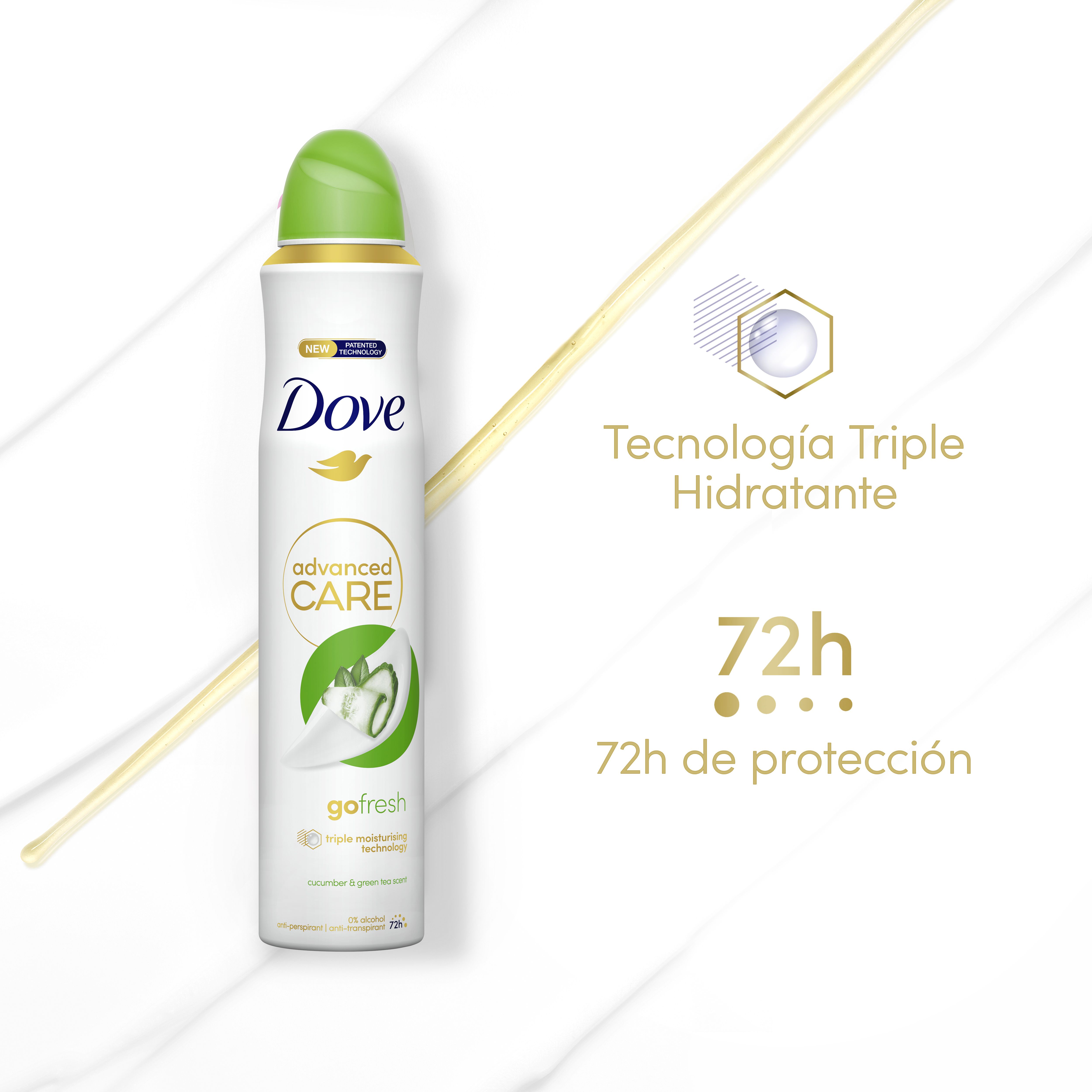 Antiperspirant v spreji s príchuťou uhorky Advanced Care Dezodoranty v spreji
