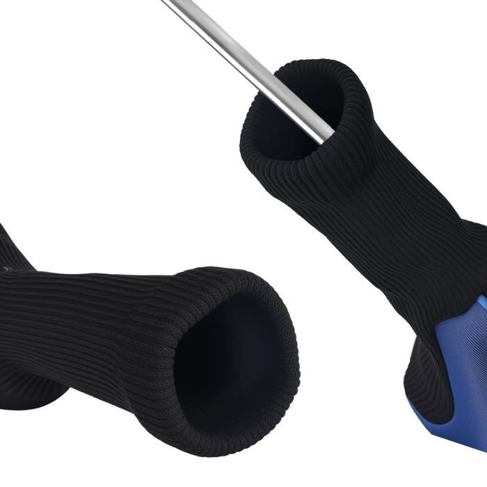 Couvre-clubs de golf pour bois de parcours, driver et hybride, avec étiquettes numérotées interchangeables et col en maille longue,m