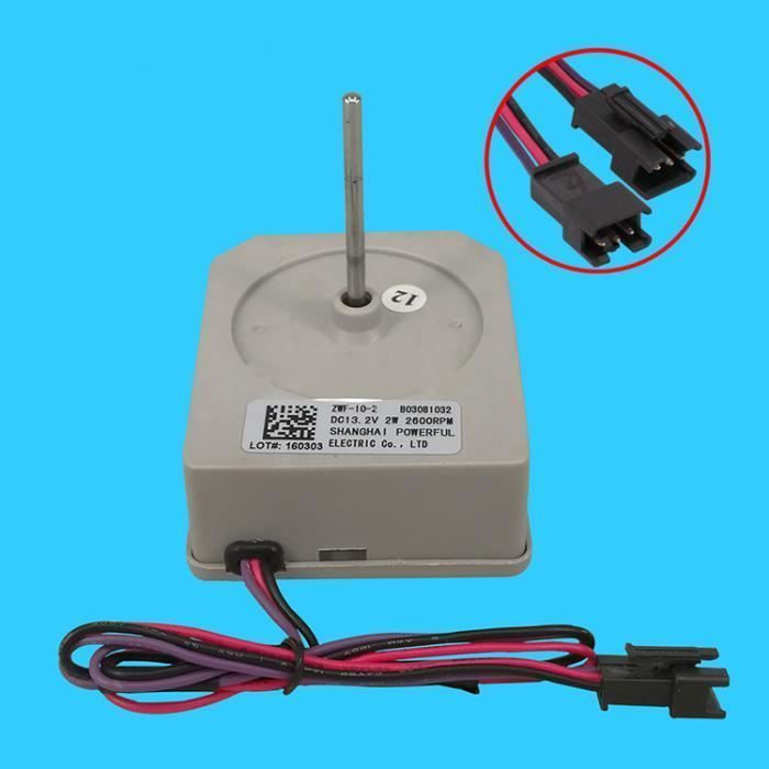 Ventilateur de moteur à courant continu ZWF-10-2 B03081032 DC13.2V 2W pour MeiLing & Réfrigérateur à porte double Rongsheng