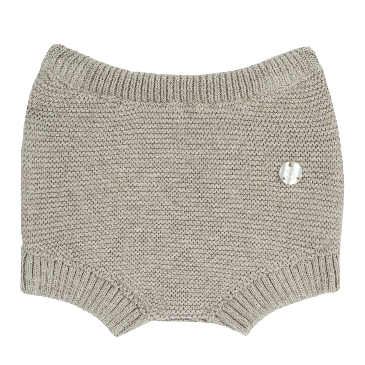 Pantaloni culotte tricotați maro