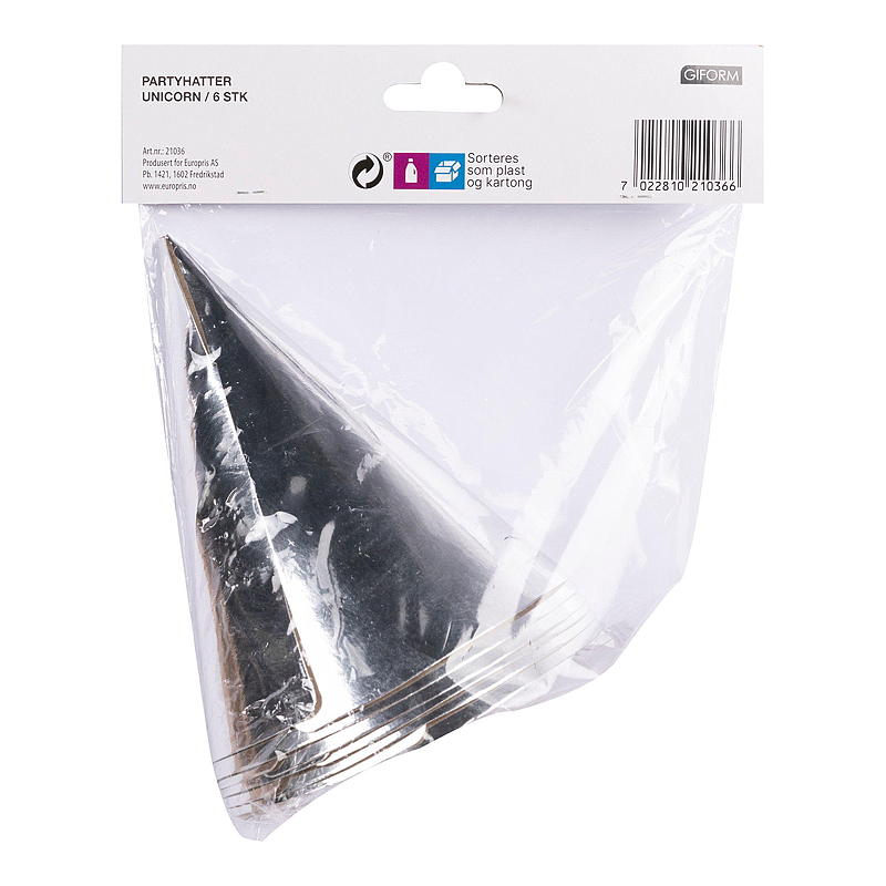 Gorro de papel Giform, 6 piezas para fiestas