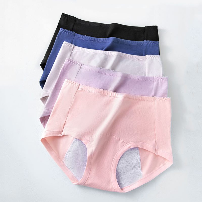 Mutandine mestruali a vita alta a prova di perdite da donna in cotone, larghe, fisiologiche, per il ciclo mestruale femminile, slip, dropshipping