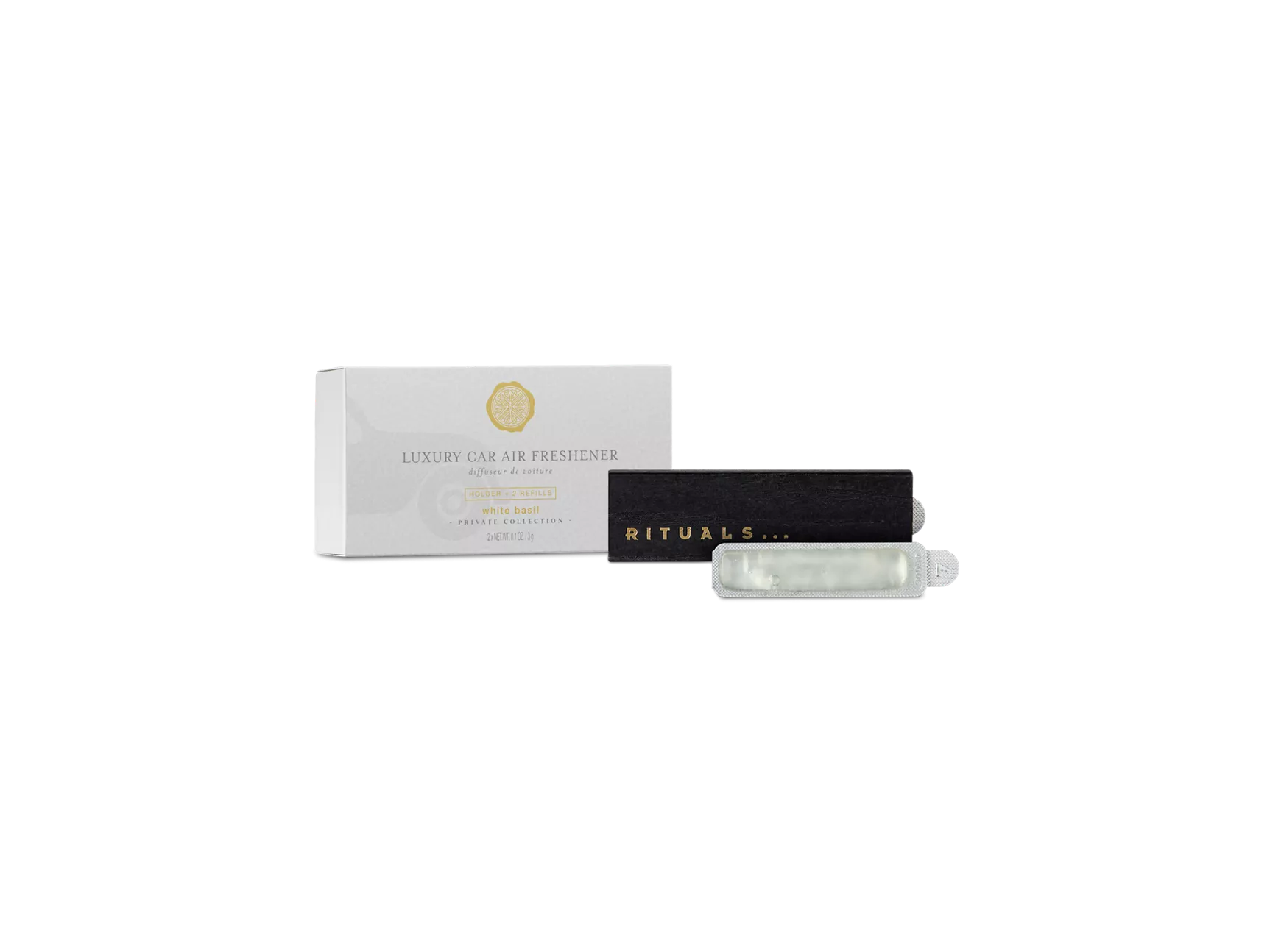 Ambientador para coche Private Collection White Basil, luchtverfrisser para coche, 2x3 gr