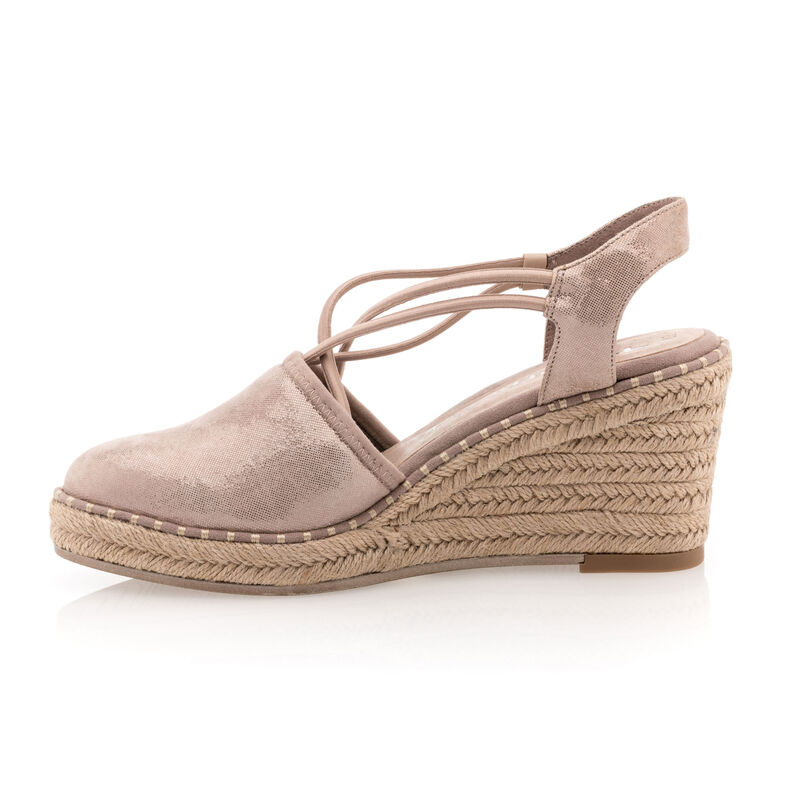 Dame lyserøde espadriller med rebsåler