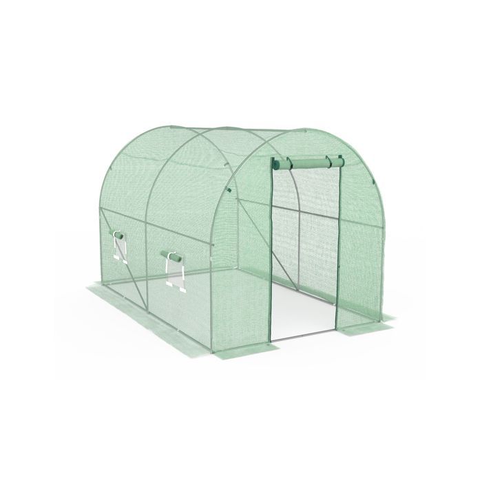 Serre tunnel de jardin 6M² avec bâche renforcée