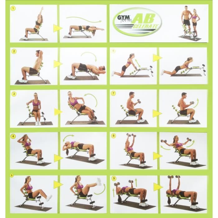 Máquina abdominal Gym Form AB Celerate 6 en 1 + Podómetro gratis