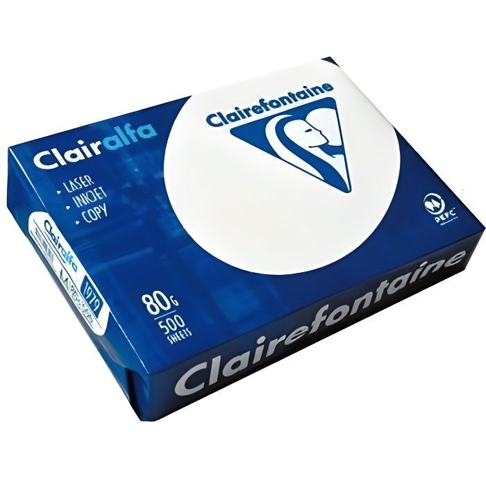 CLAIREFONTAINE RAMETTE CLAIRALFA WHITE A4 80G 500 FOGLI
