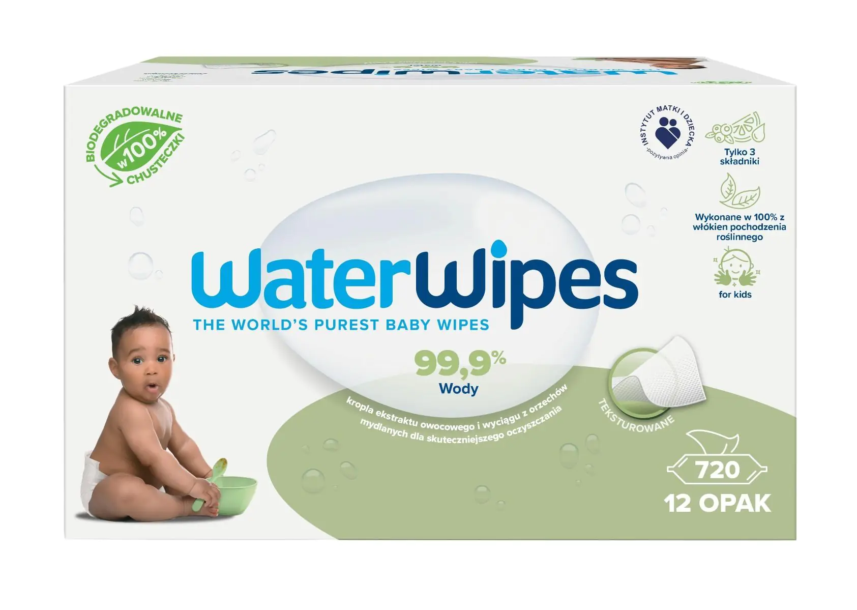 Water Wipes Bio Soapberry - Chusteczki nawliżane dla niemowląt 12 x 60 szt.