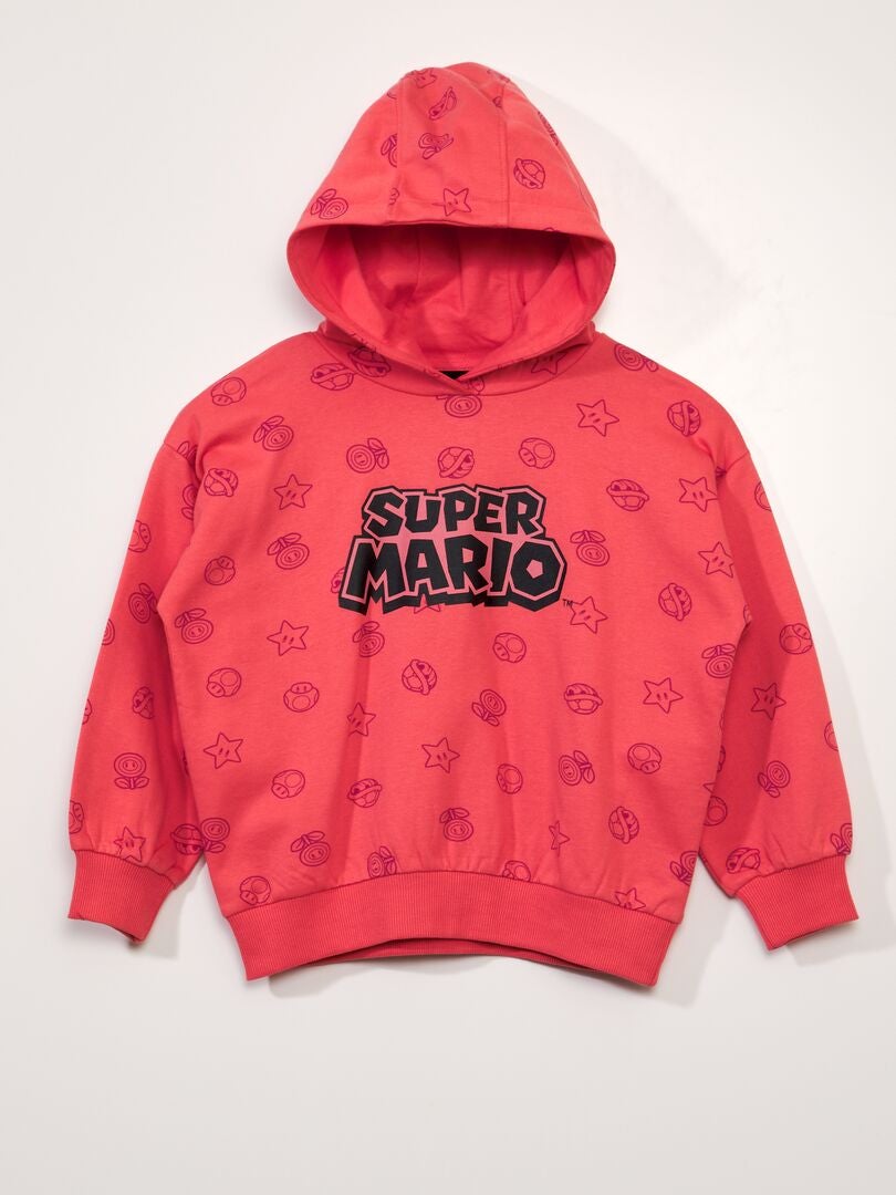 Bluza z kapturem „Super Mario” – RÓŻOWA