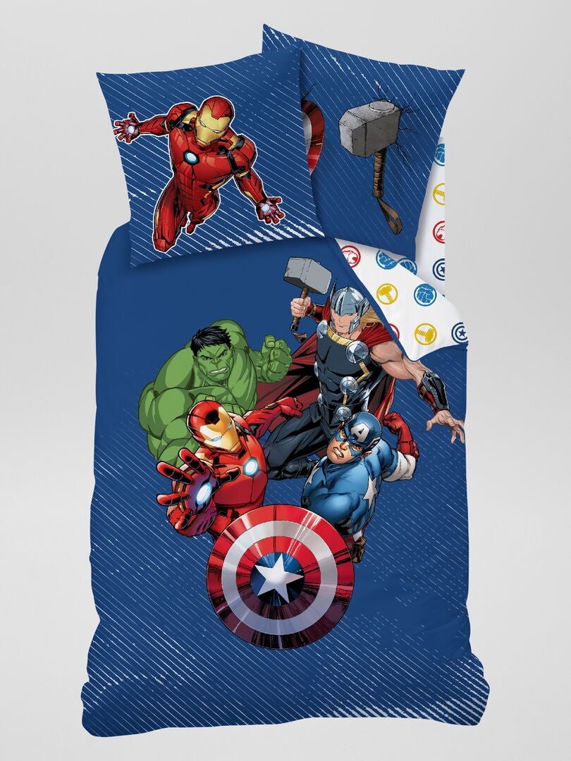 Komplet pościeli Avengers – rozmiar pojedynczy – NIEBIESKI