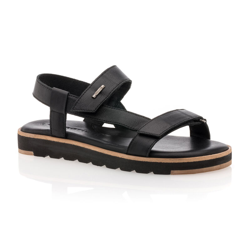 Svarte sandaler / sko med åpen tå til dame