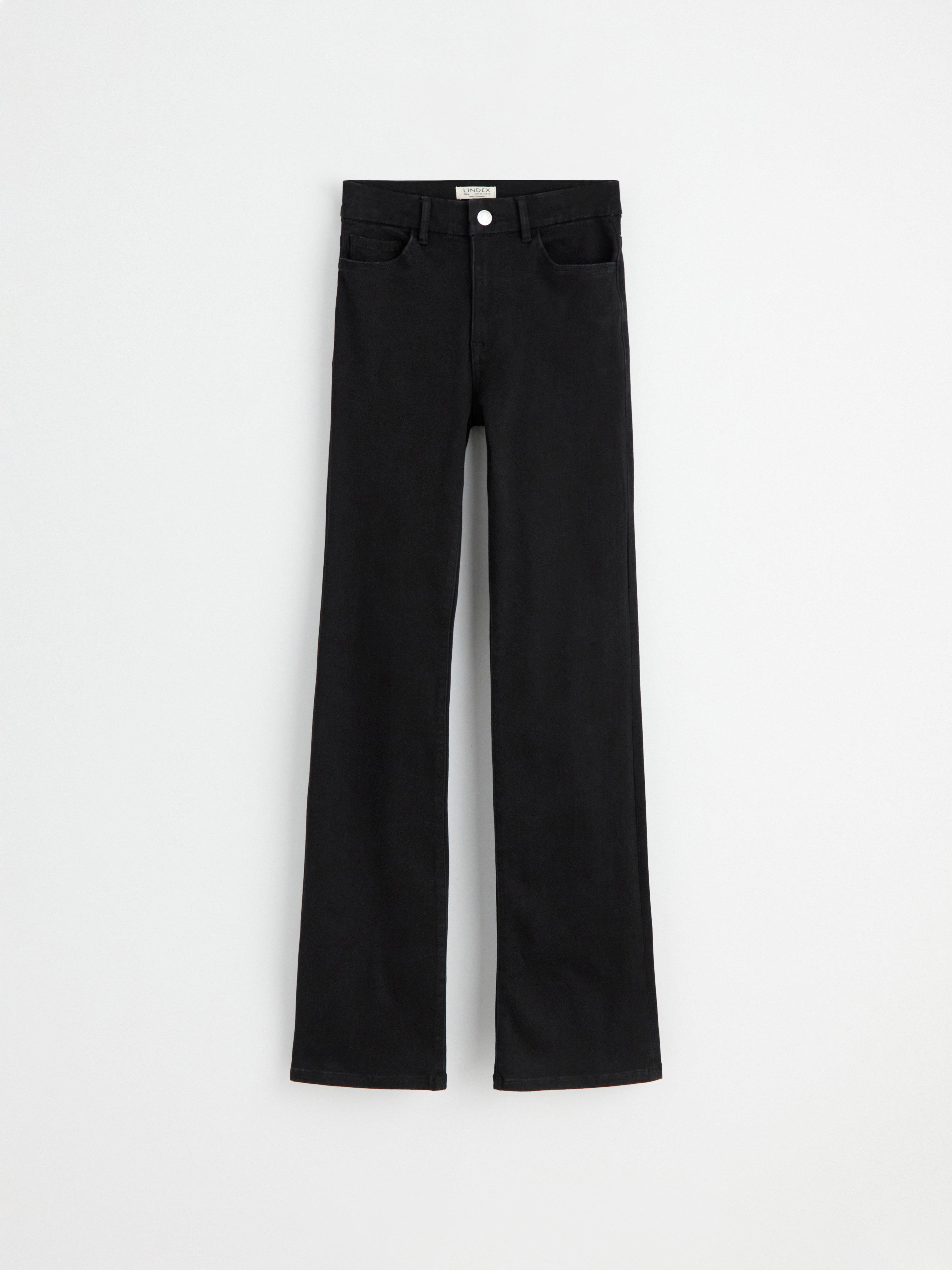 Pantalones vaqueros FLARE Mira extralargos con tejido súper elástico negro