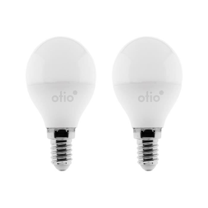 Bombillas LED inteligentes WiFi OTIO - Paquete de 2 - Casquillo E14 - 5,5 W - Control por app - Compatible con Google Home