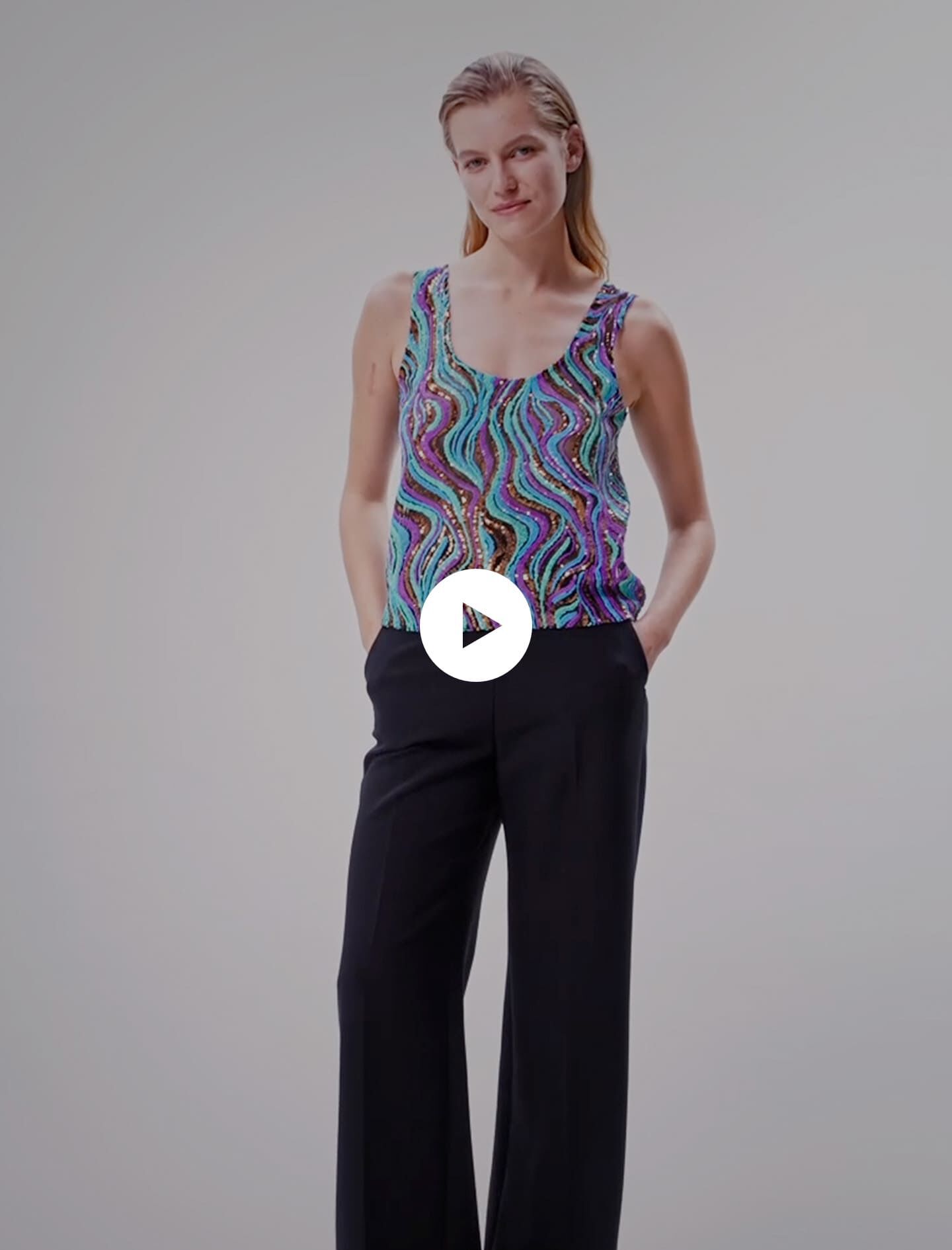 Top met pailletten - Multicolor