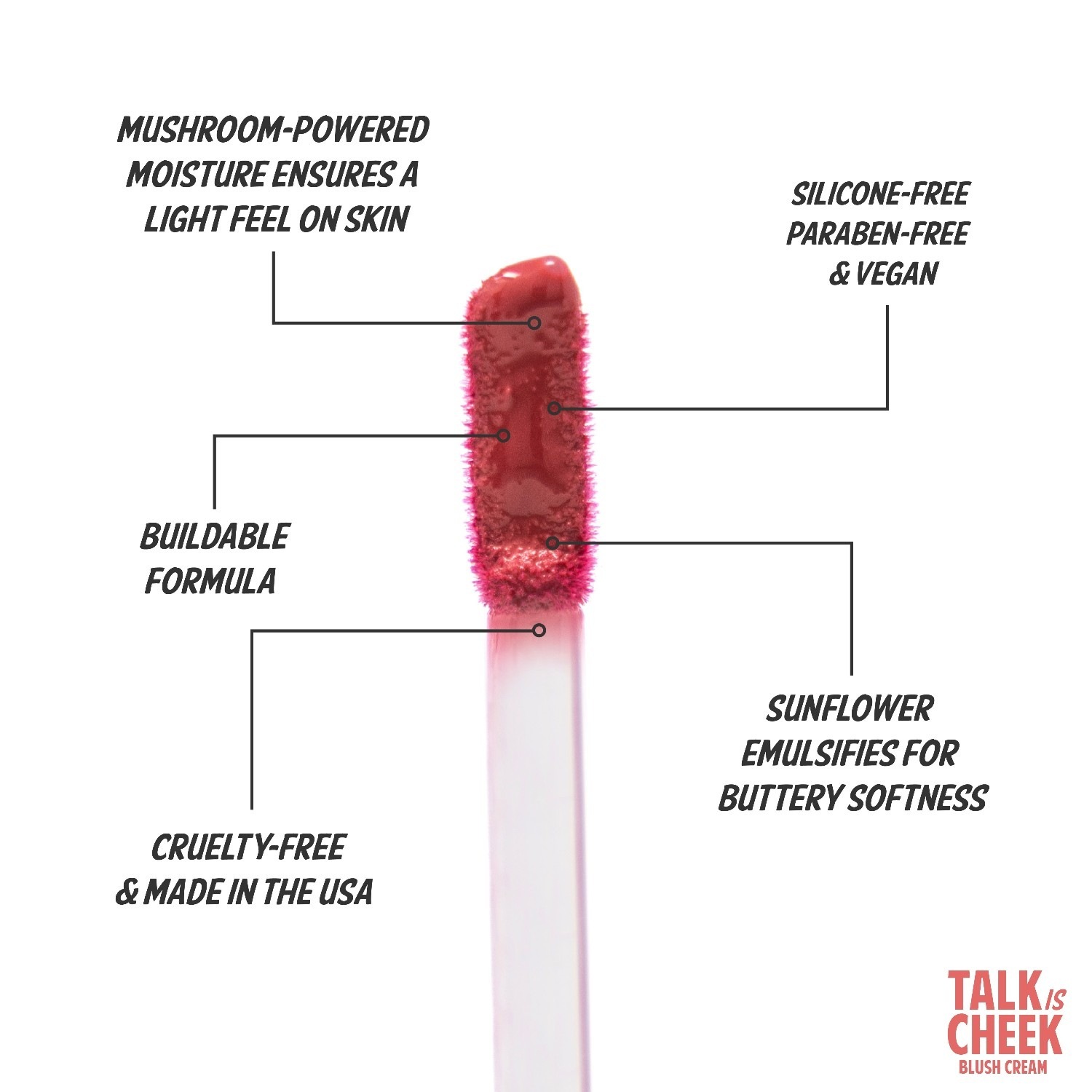 theBalm set za šminkanje, kremasto rumenilo, Talk is Cheek Promise – 4,5 ml