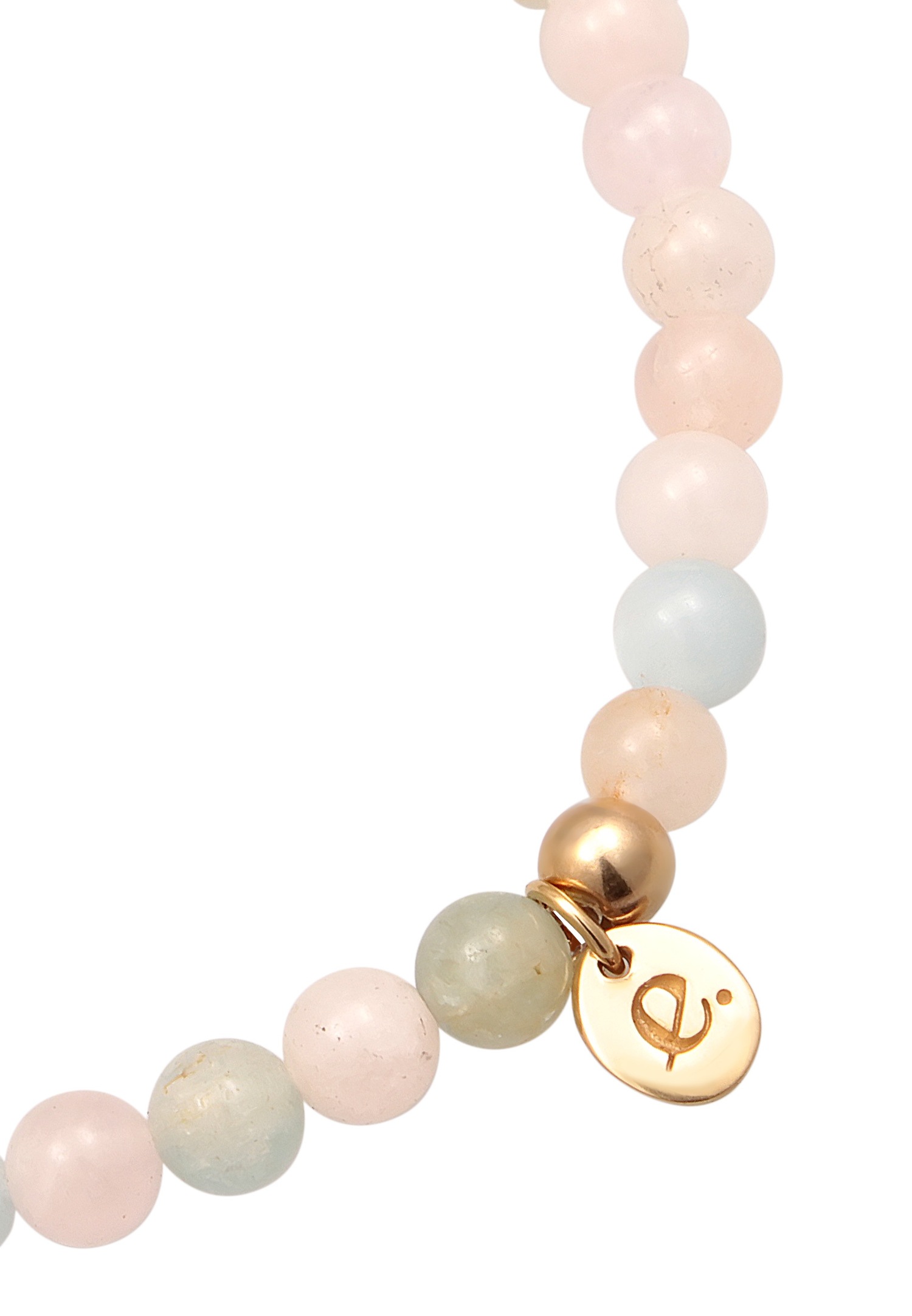 Elli PREMIUM Elli PREMIUM Bracelet Femmes Nazar œil été avec Morganite perles en argent sterling 925 plaqué or