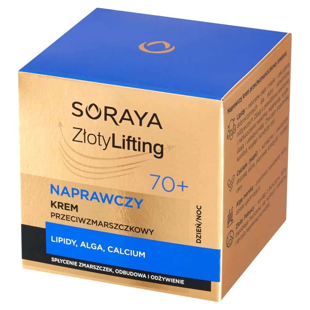 Soraya Złoty Lifting Naprawczy krem przeciwzmarszczkowy 70+ 50ml